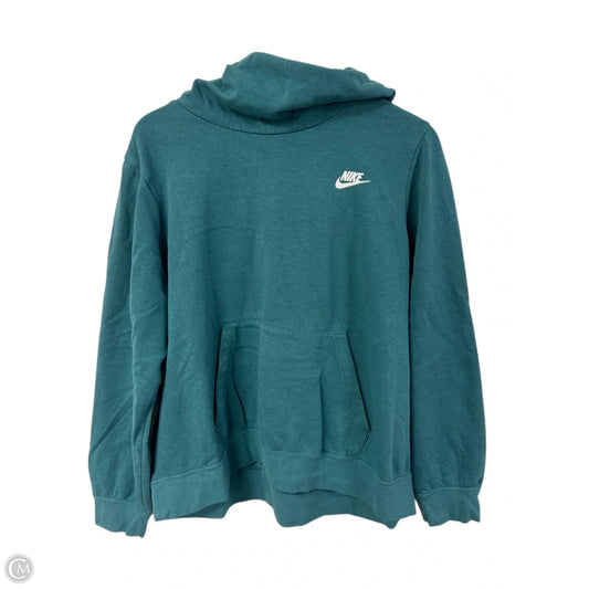 Athletic Sweatshirt Hoodie By Nike Apparel In Teal, Size: Xl