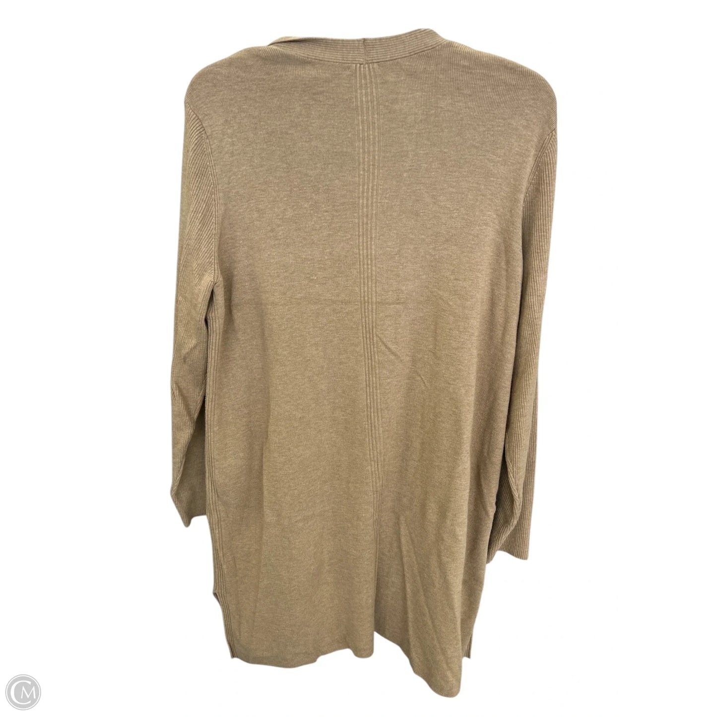 Sweater Cardigan By Chicos In Tan, Size: L