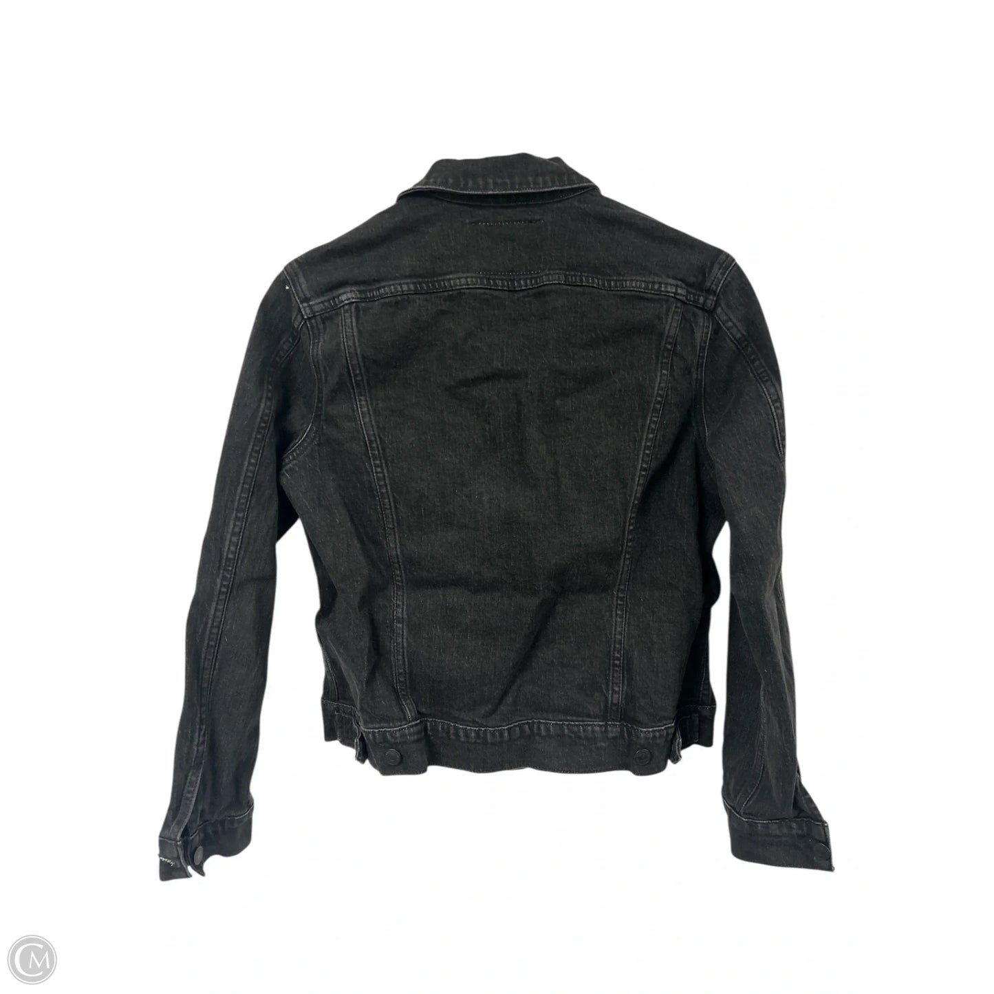 Jacket Denim By Lucky Brand In Black Denim, Size: M