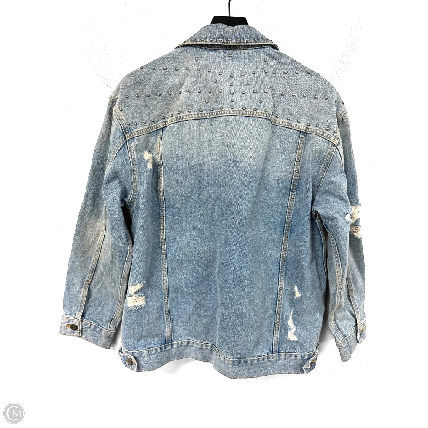 Jacket Denim By Free People In Blue Denim, Size: M