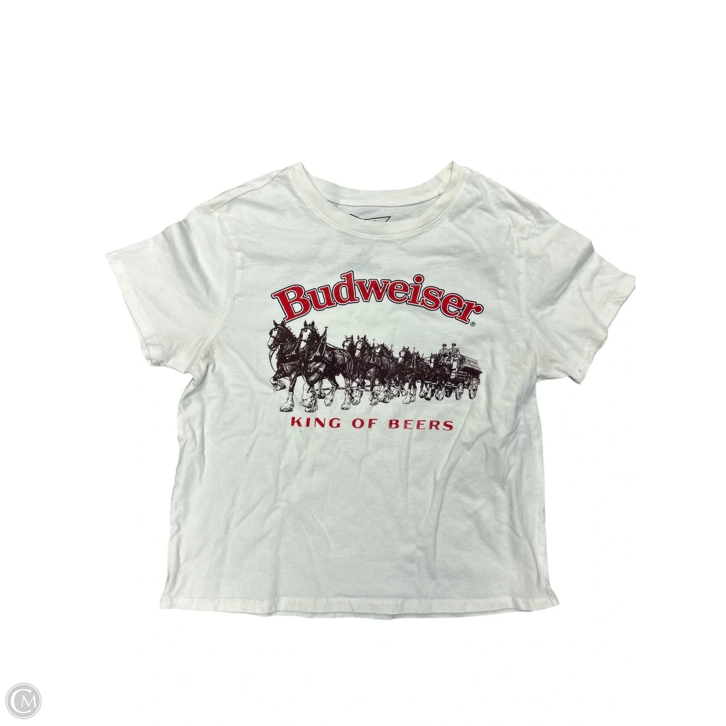 Top Short Sleeve By Clothes Mentor In White, Size: L