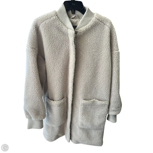 Coat Faux Fur & Sherpa By Eddie Bauer In Tan, Size: M