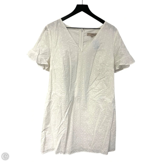 Dress Casual Short By Loft In White, Size: 14