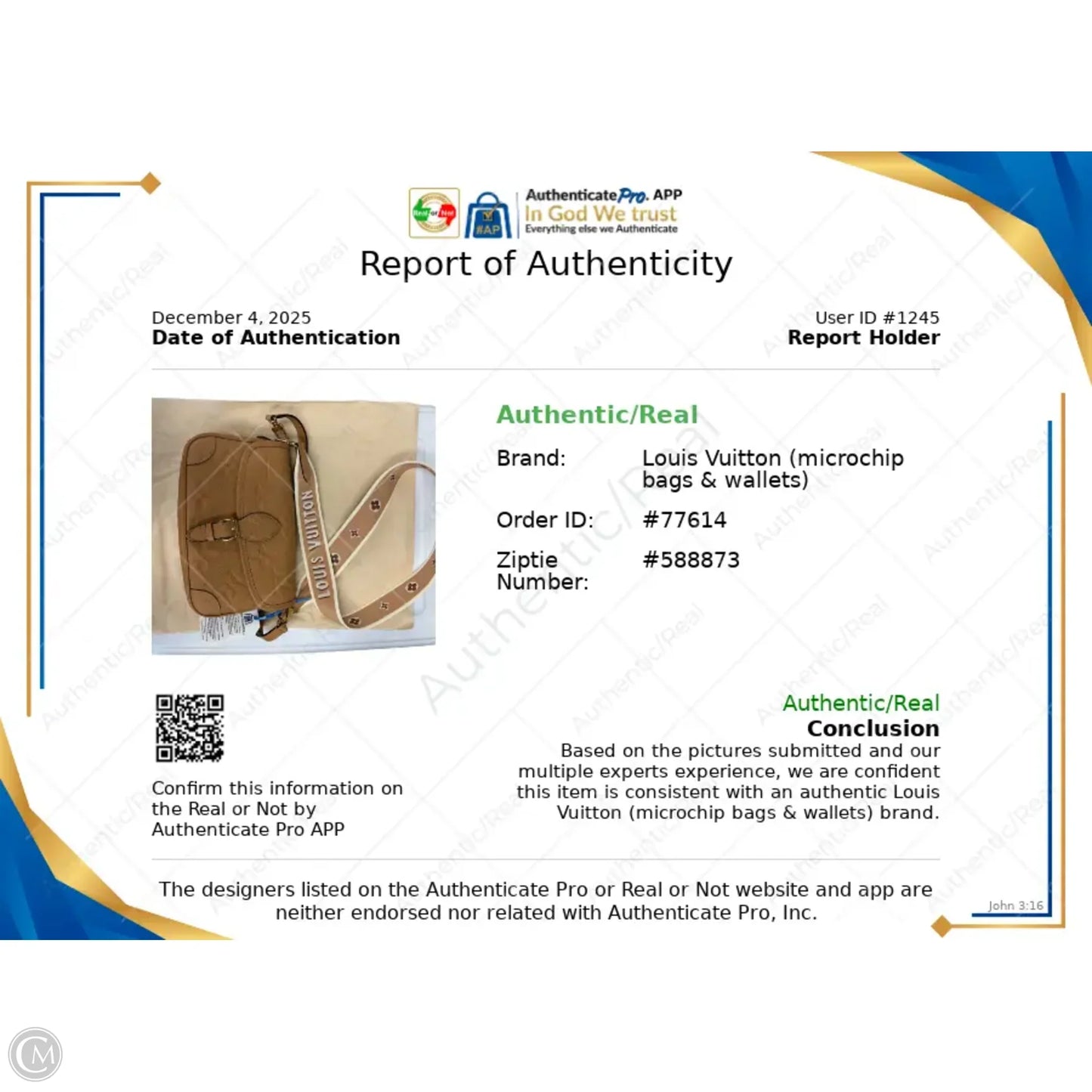 Crossbody Luxury Designer By Louis Vuitton, Size: Small