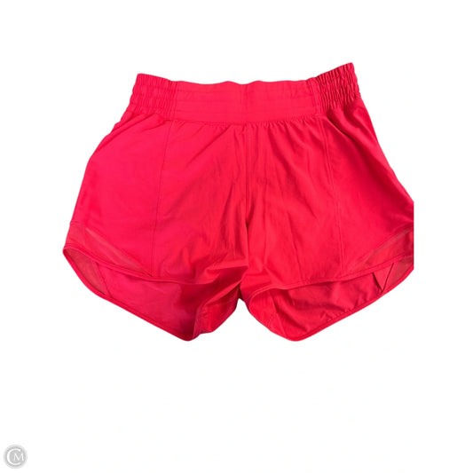Athletic Shorts By Lululemon In Red, Size: 8