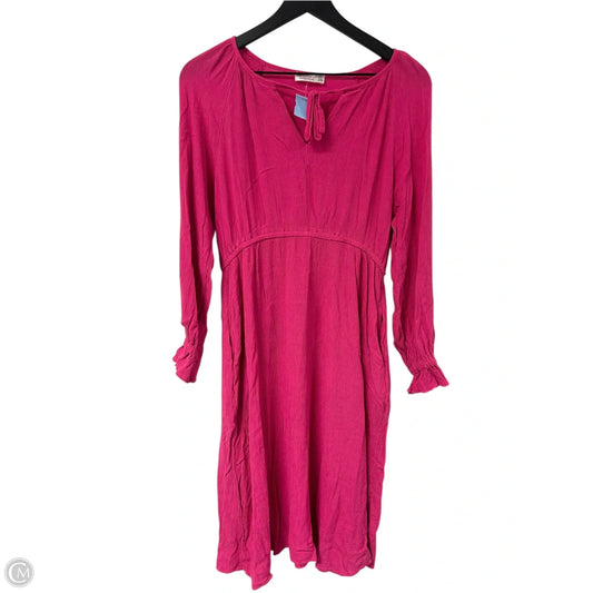 Dress Casual Midi By 89th And Madison In Pink, Size: M