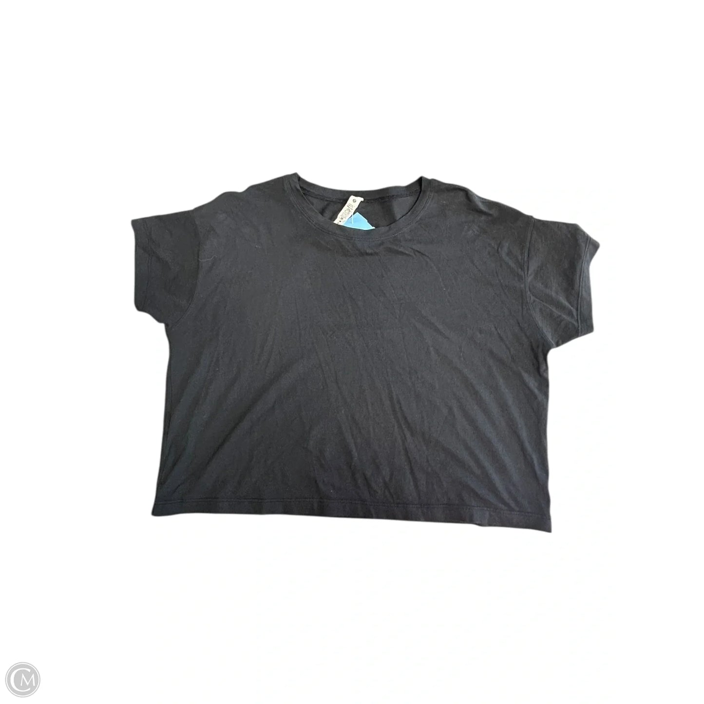 Athletic Top Short Sleeve By Lululemon In Black, Size: 6