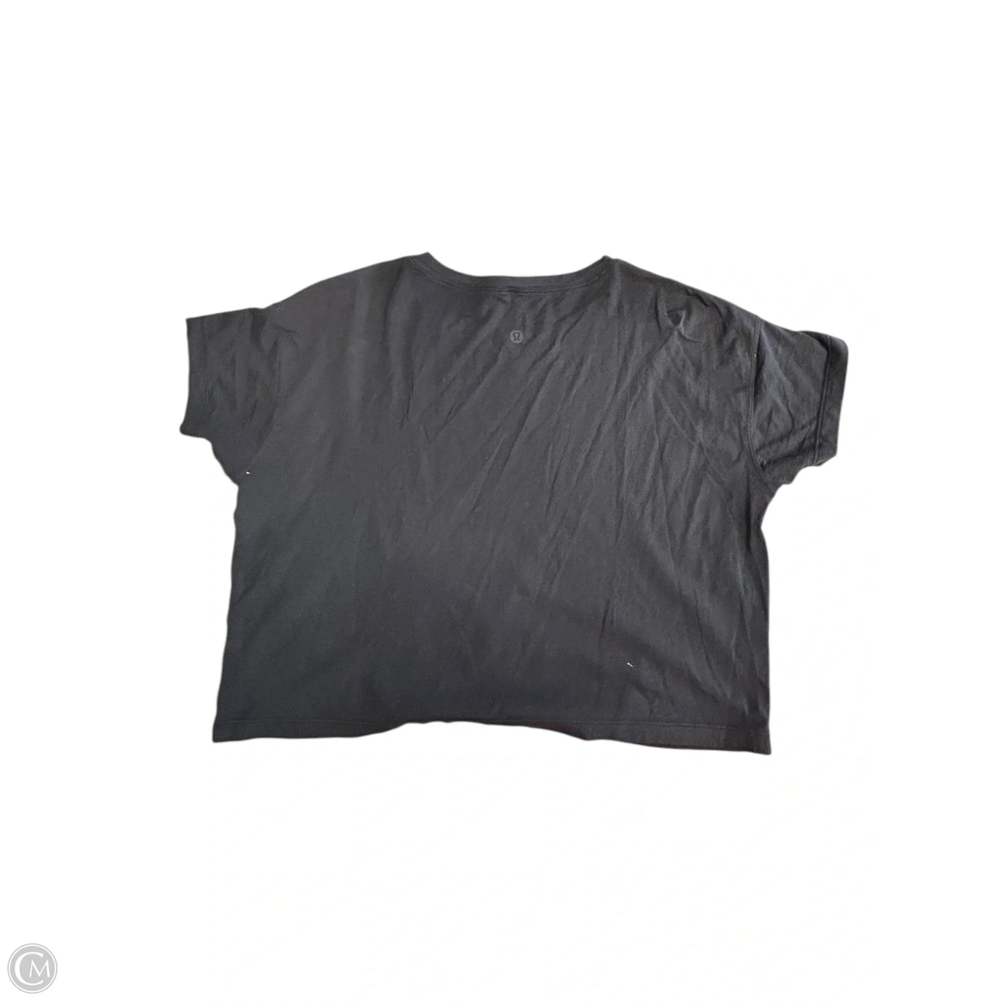 Athletic Top Short Sleeve By Lululemon In Black, Size: 6