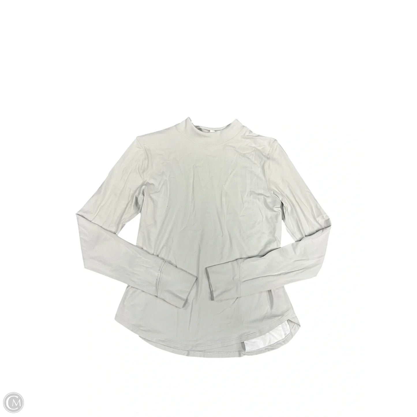 Athletic Top Long Sleeve Collar By Lululemon In Grey, Size: 10