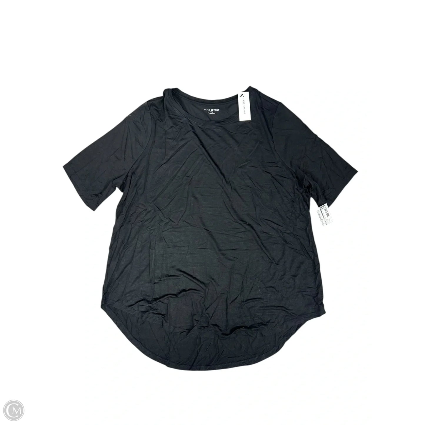 Top Short Sleeve By Lane Bryant In Black, Size: Xxl