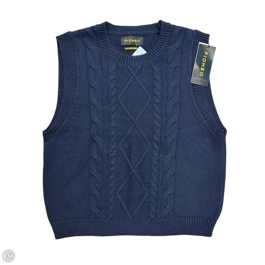 Vest Sweater By Clothes Mentor In Blue, Size: M