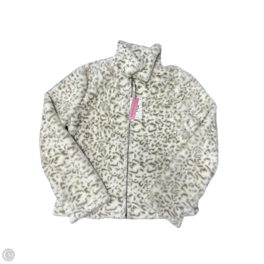 Jacket Faux Fur & Sherpa By Andree By Unit In Brown & Cream, Size: M