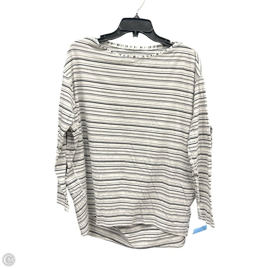 Athletic Top Long Sleeve Crewneck By Lululemon In Striped Pattern, Size: Large