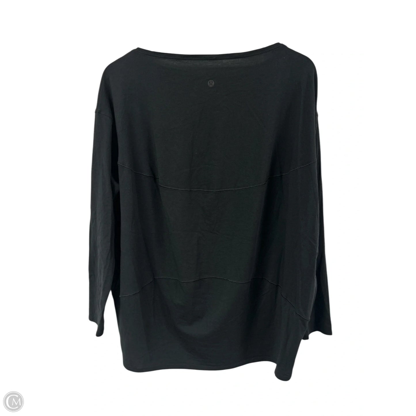 Athletic Top Long Sleeve Crewneck By Lululemon In Black, Size: 12