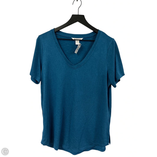 Athletic Top Short Sleeve By Athleta In Blue, Size: L