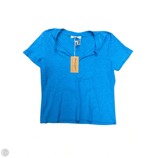 Top Short Sleeve By Project Social Tee In Blue, Size: L