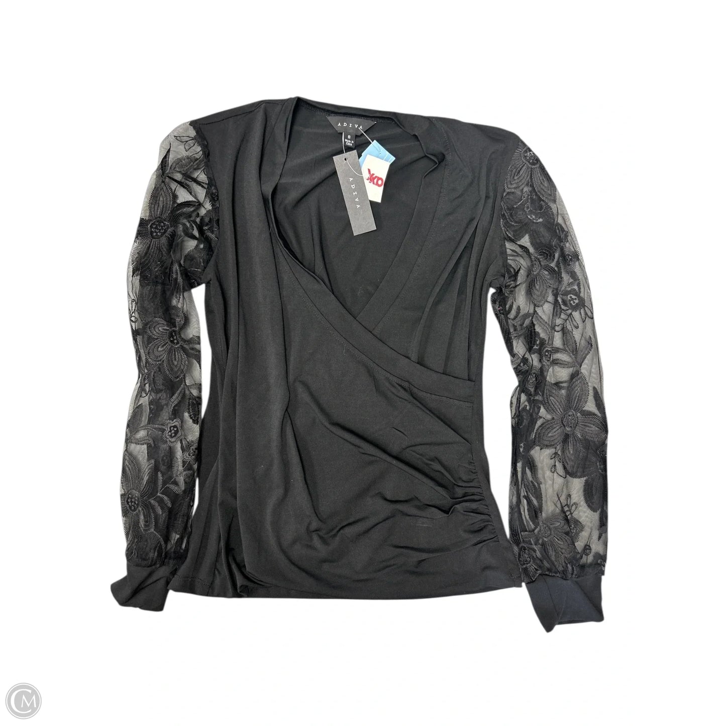 Top Long Sleeve By Adiva In Black, Size: S