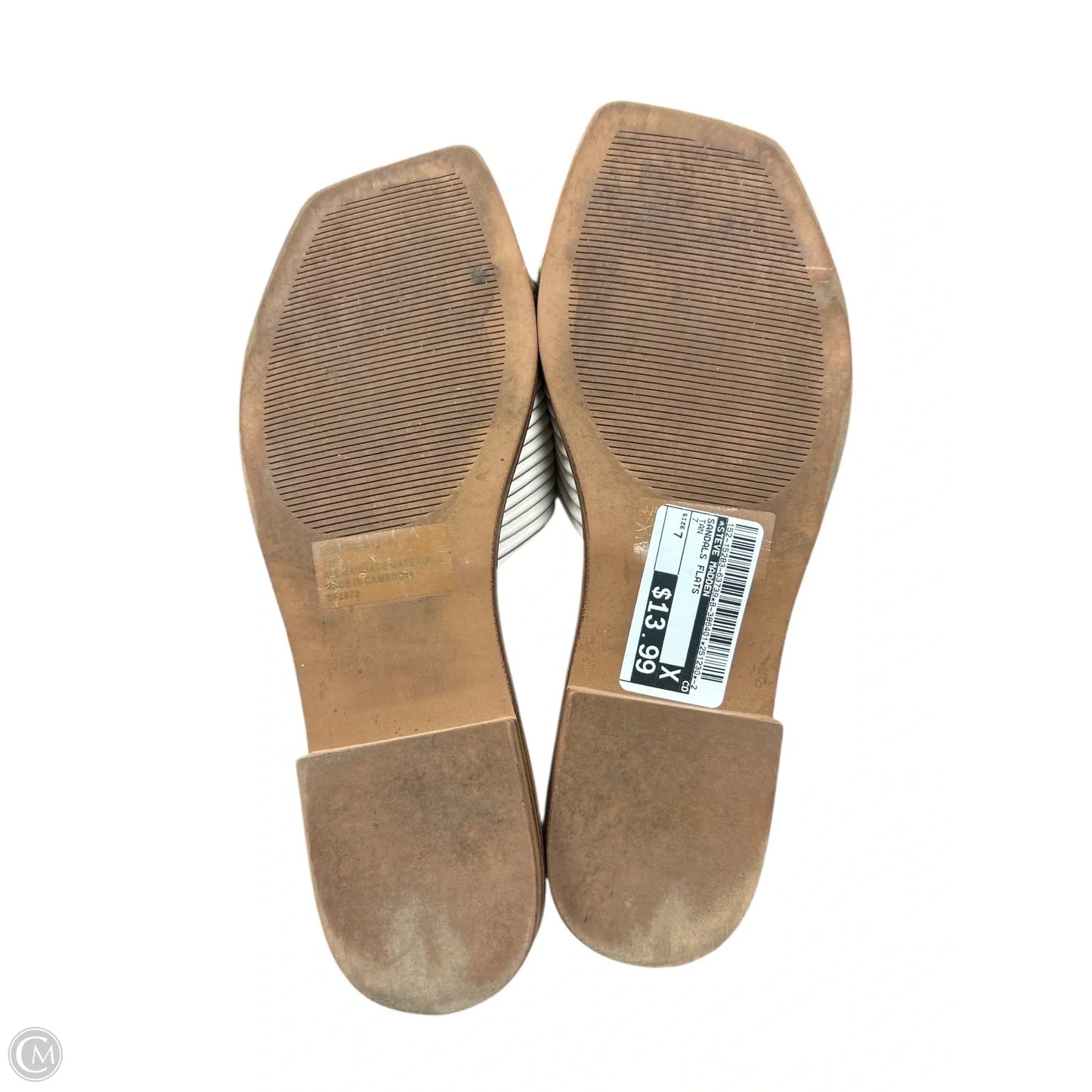 Sandals Flats By Steve Madden In Tan, Size: 7