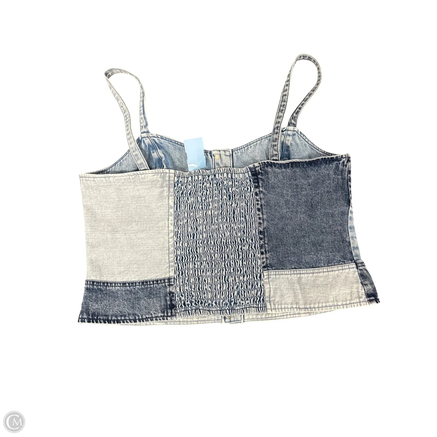 Top Sleeveless By Gap In Blue Denim, Size: Xl