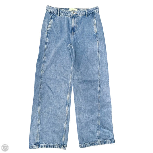 Jeans Wide Leg By Zara In Blue Denim, Size: 6