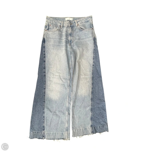 Jeans Wide Leg By Zara In Blue Denim, Size: 6