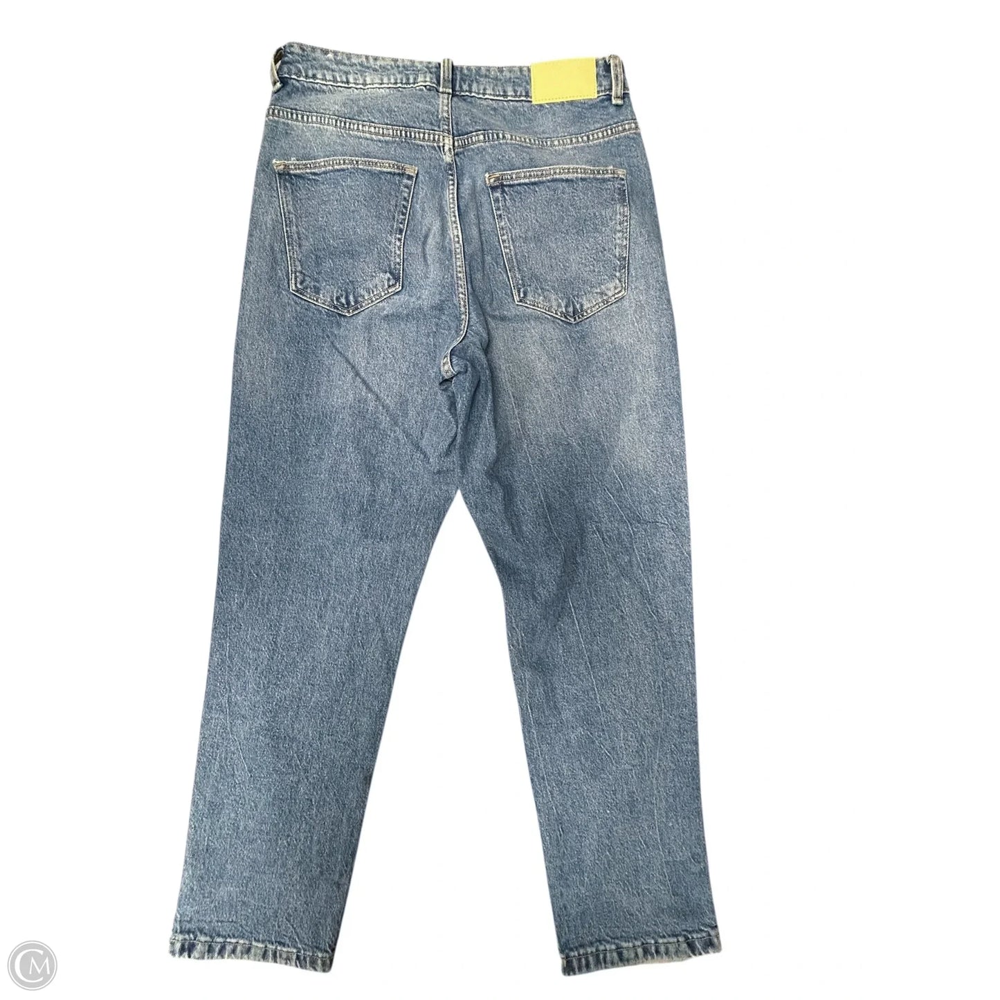 Jeans Straight By Zara In Blue Denim, Size: 10