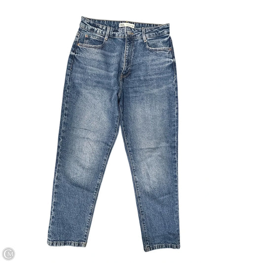 Jeans Straight By Zara In Blue Denim, Size: 8