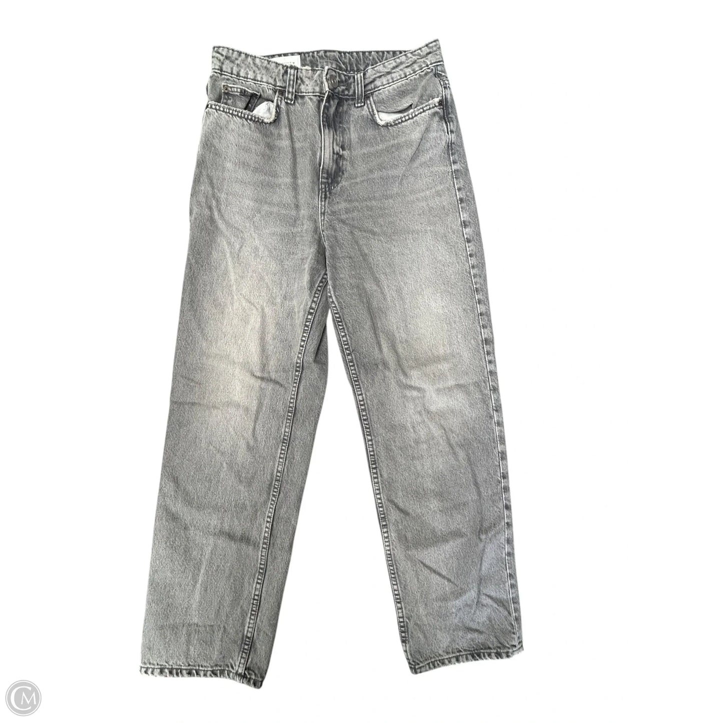 Jeans Cropped By Zara In Grey Denim, Size: 8