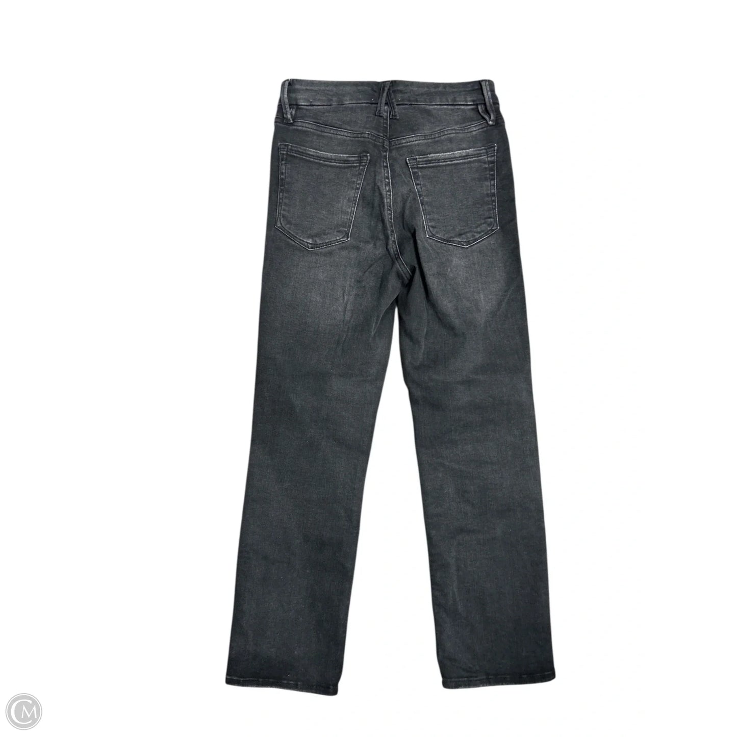 Jeans Straight By Good American In Black Denim, Size: 6