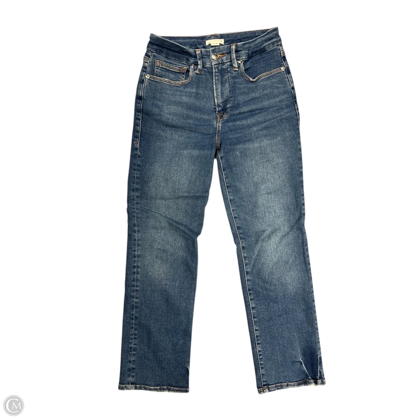 Jeans Straight By Good American In Blue Denim, Size: 6