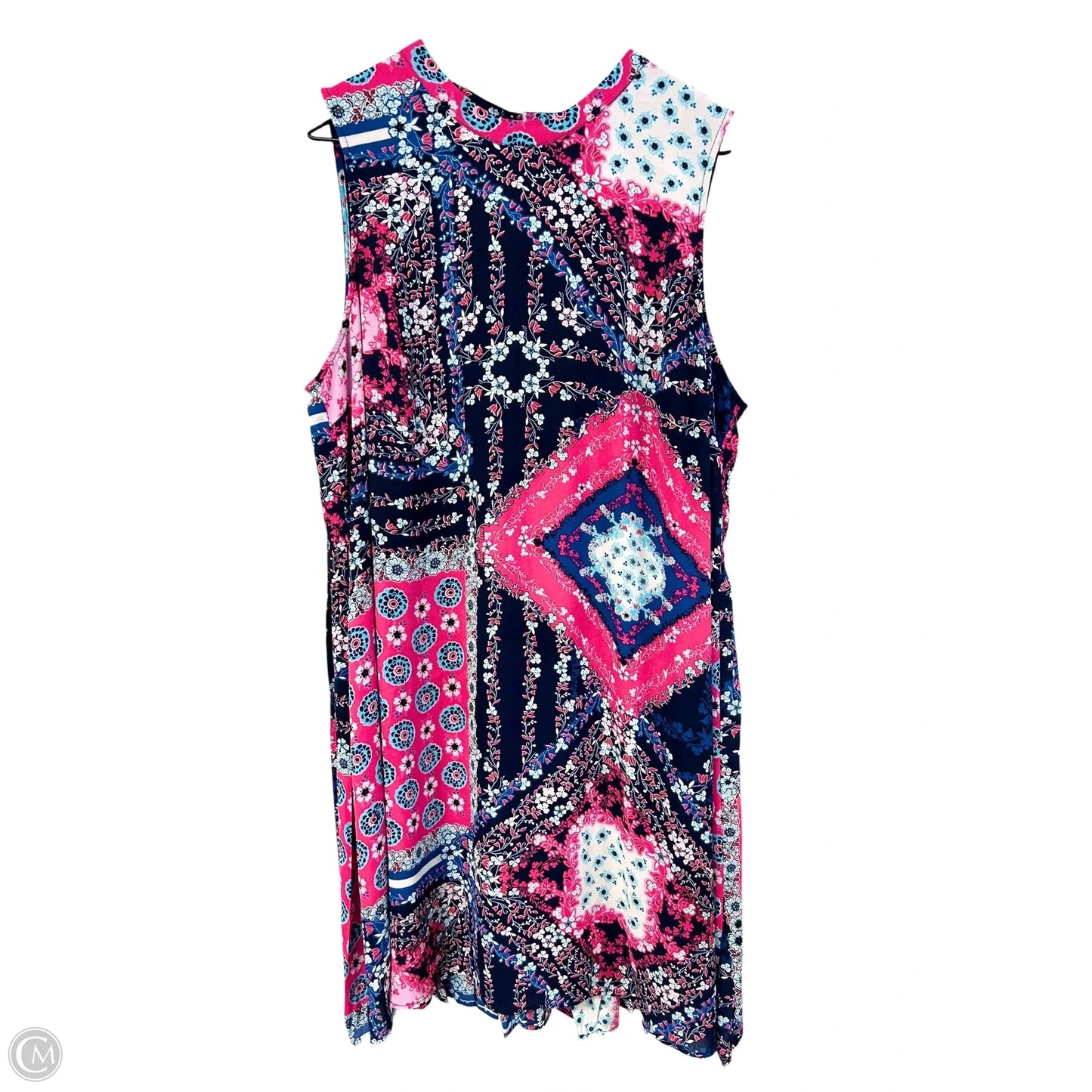 Dress Casual Short By Dr2 In Blue & Pink, Size: M
