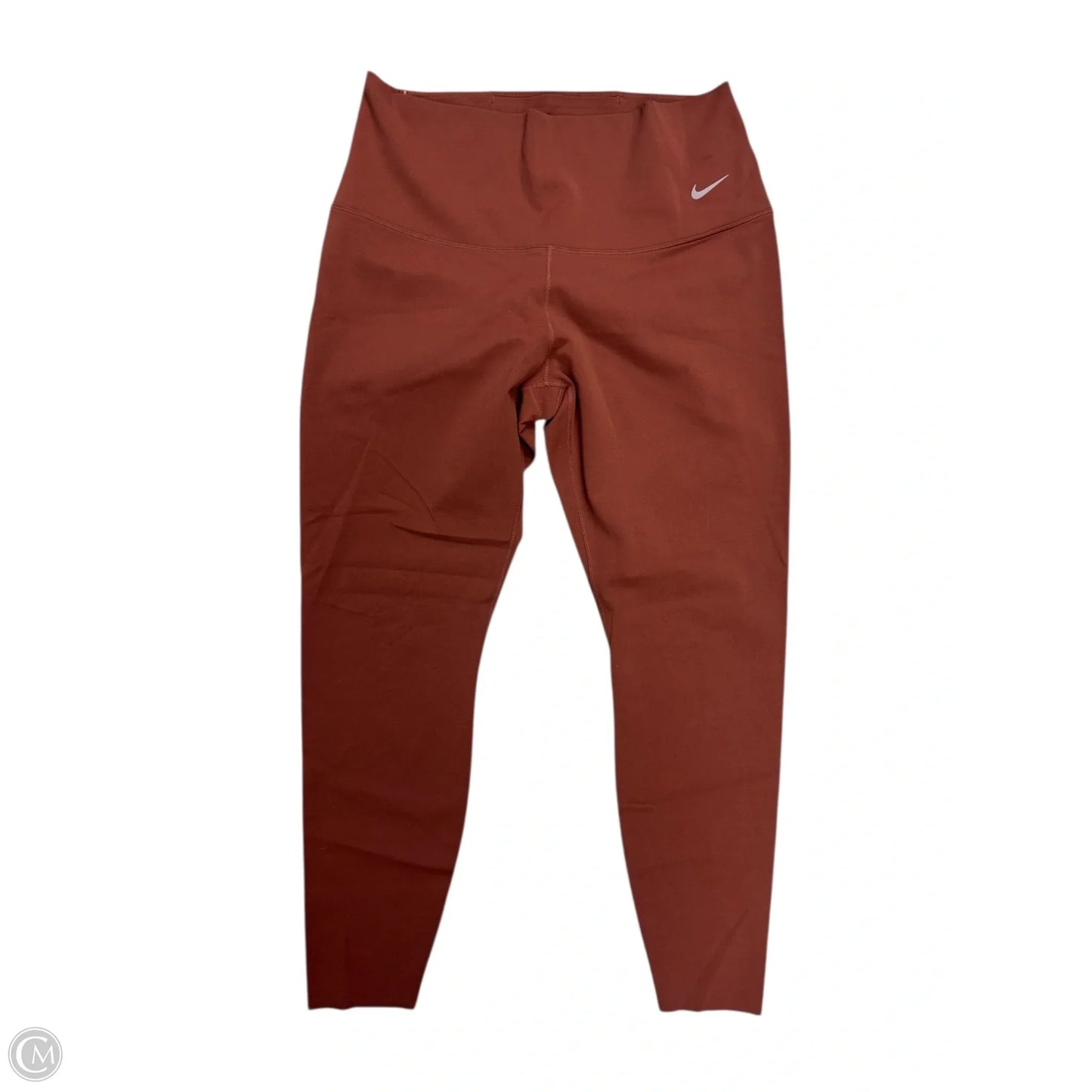 Athletic Leggings By Nike Apparel In Orange, Size: L