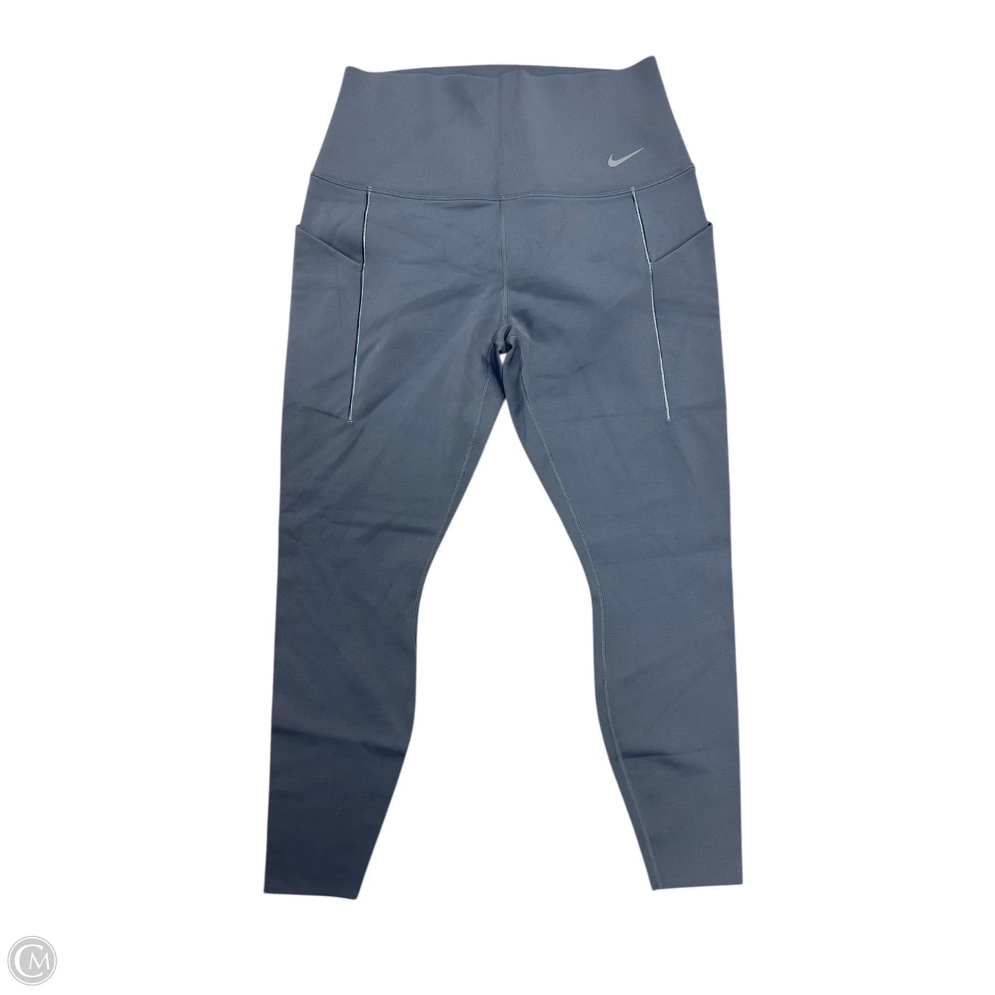 Athletic Leggings By Nike Apparel In Blue, Size: L