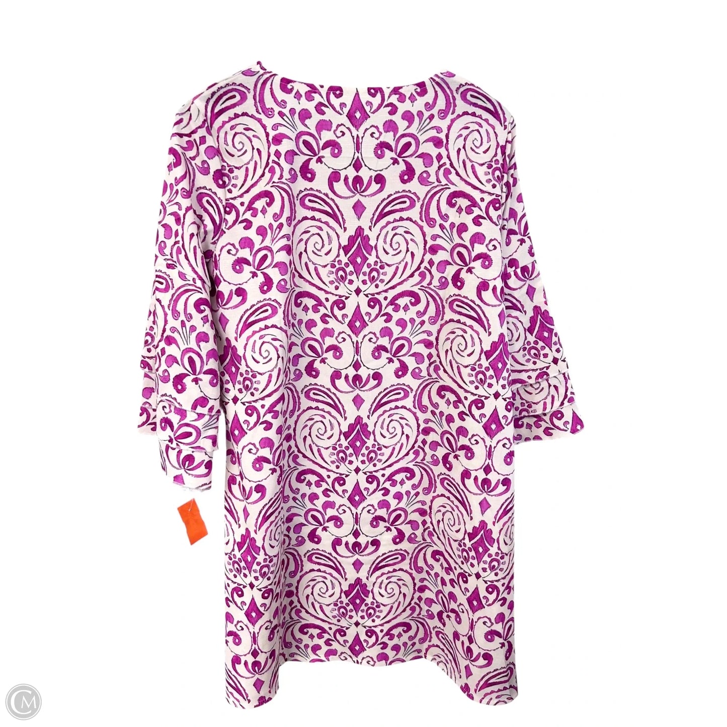 Dress Party Short By Clothes Mentor In Pink & White, Size: L