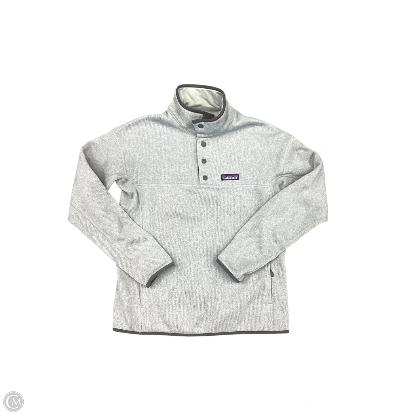 Sweatshirt Collar By Patagonia In Grey, Size: S