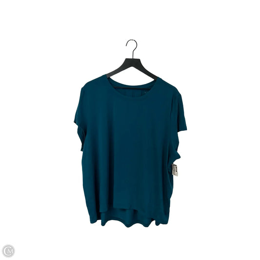 Athletic Top Short Sleeve By Athleta In Teal, Size: Xl