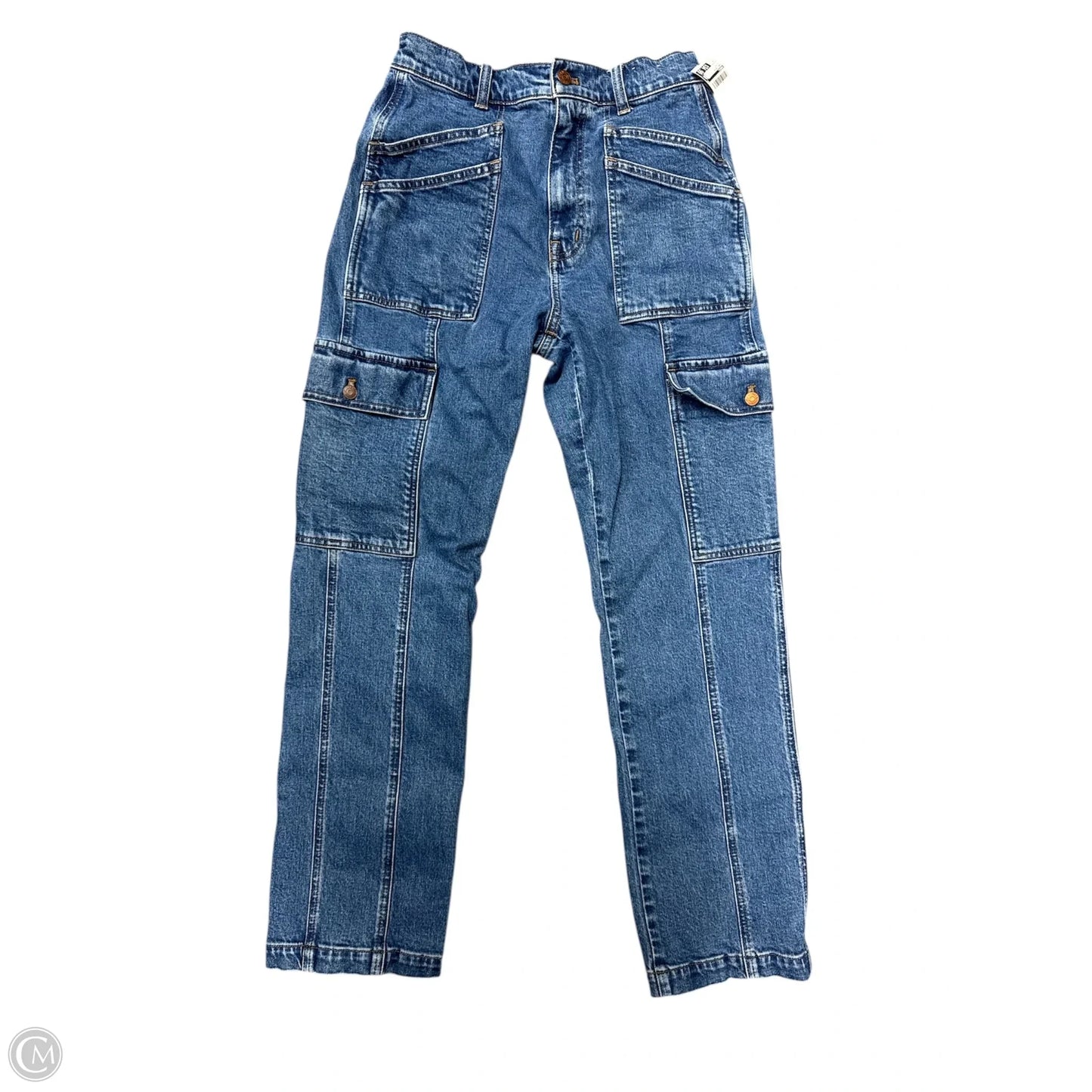 Jeans Straight By Madewell In Blue Denim, Size: 4
