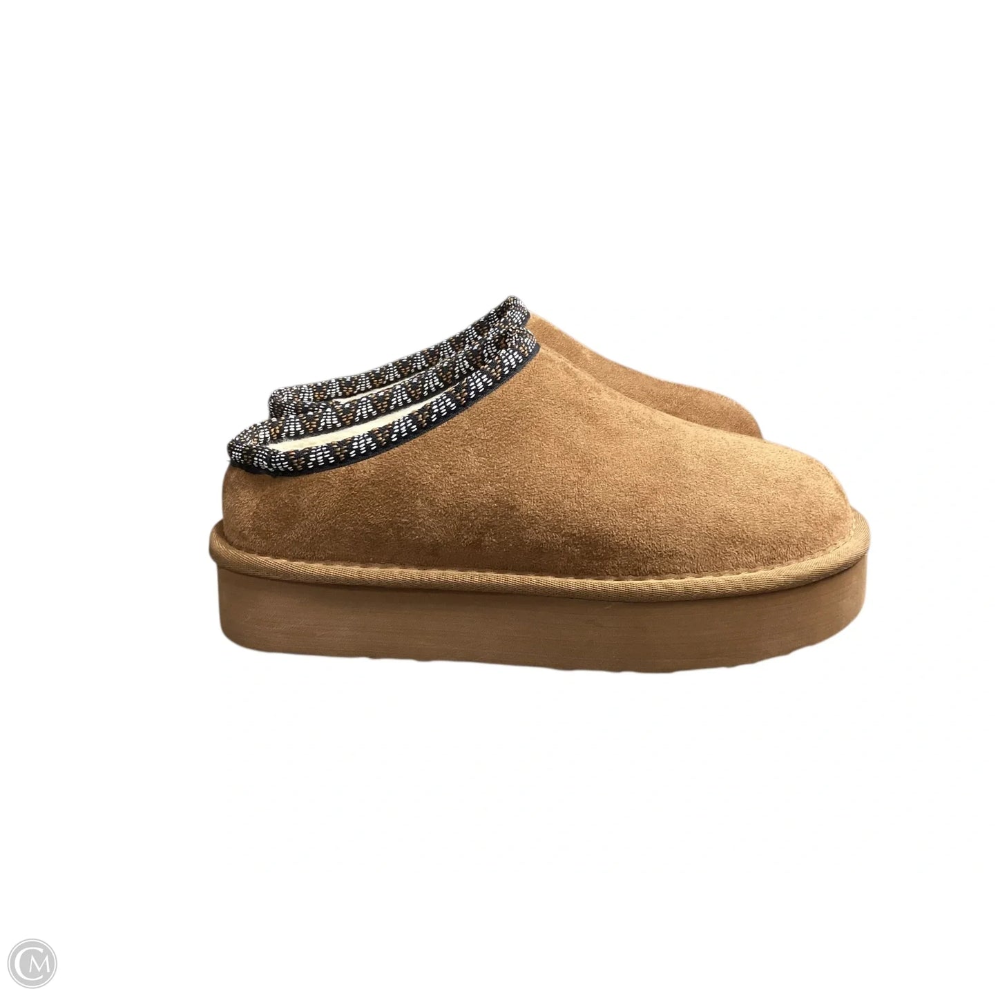 Slippers By Clothes Mentor In Brown, Size: 6