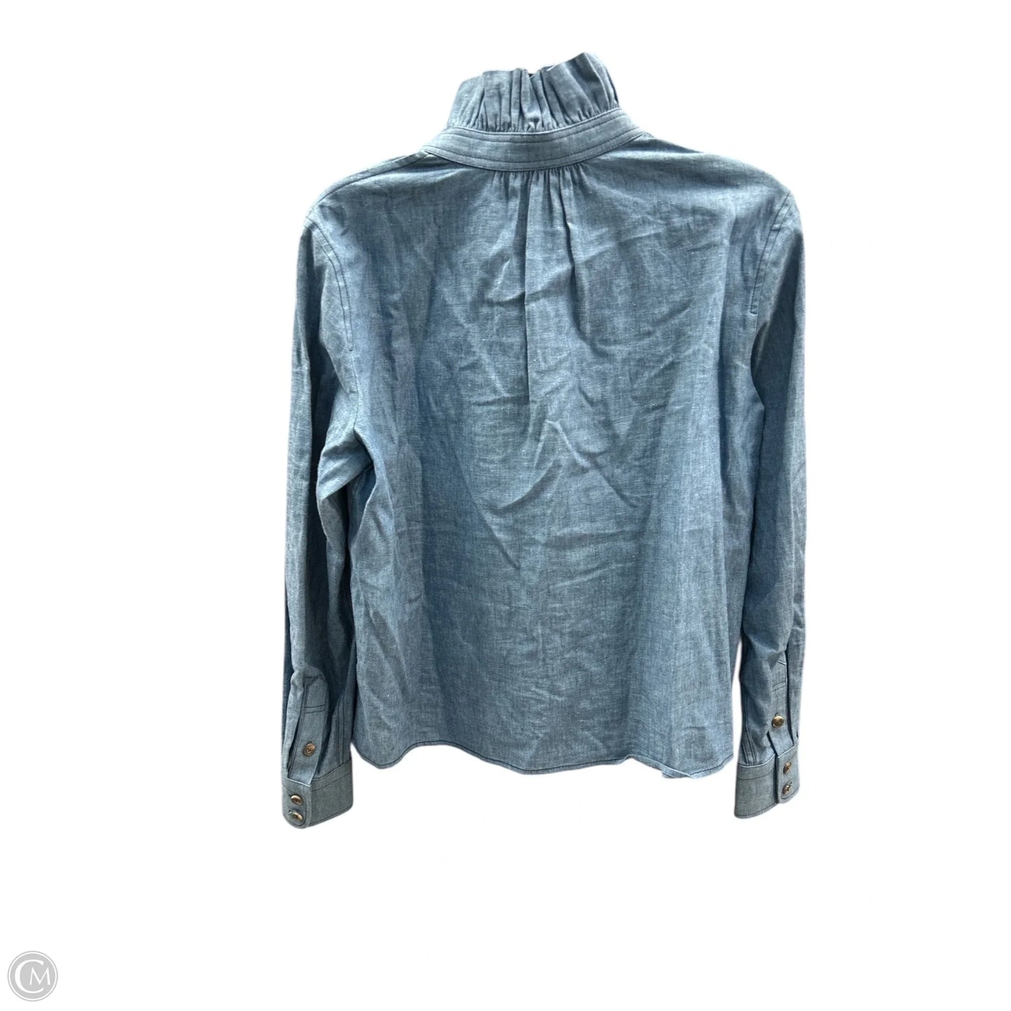 Top Long Sleeve Designer By Tory Burch In Blue, Size: 6