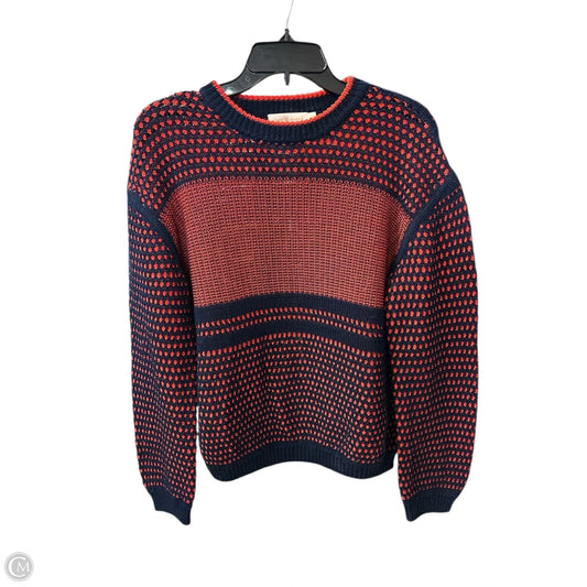 Sweater Designer By Tory Burch In Blue & Red, Size: M