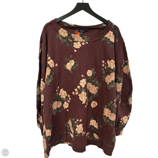 Top Long Sleeve By Torrid In Floral Print, Size: 2x