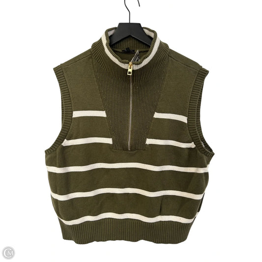 Vest Sweater By Talbots In Green, Size: 2x