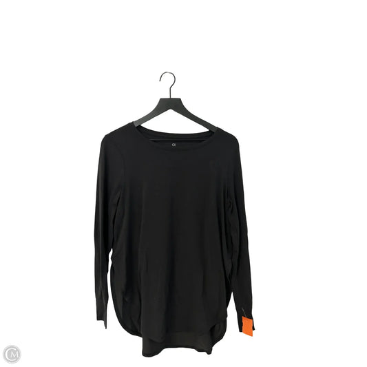 Athletic Top Long Sleeve Crewneck By Gapfit In Black, Size: M