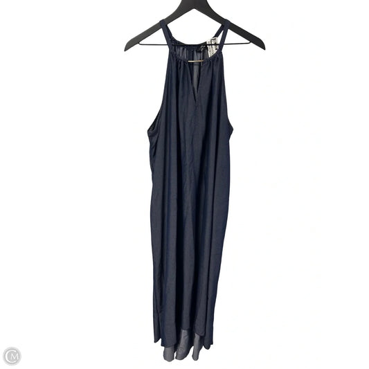 Dress Casual Midi By Mlle Gabrielle In Blue, Size: 2x