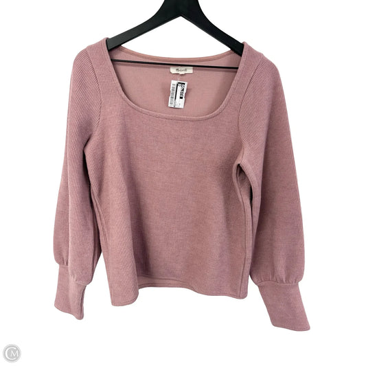 Top Long Sleeve By Madewell In Pink, Size: M