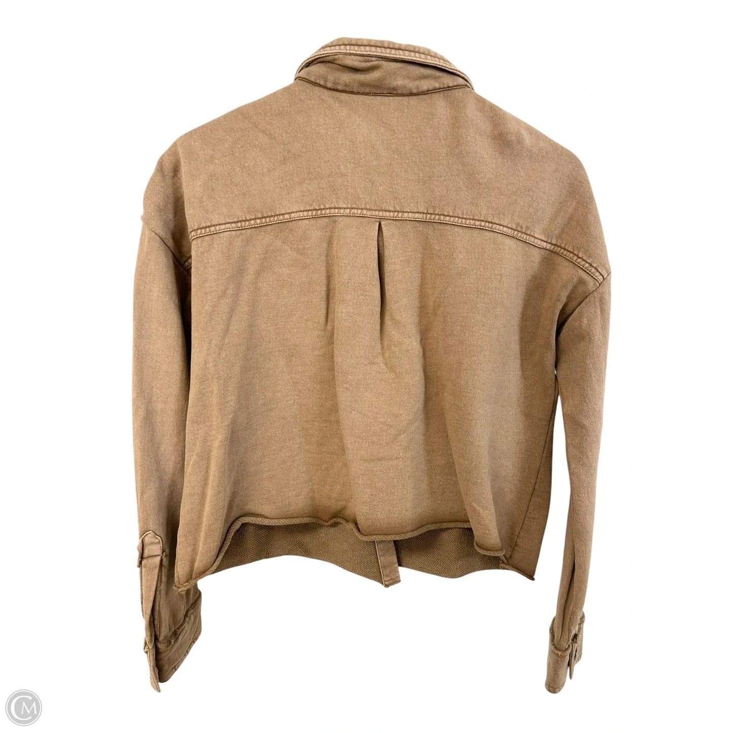 Jacket Shirt By Pilcro In Tan, Size: M