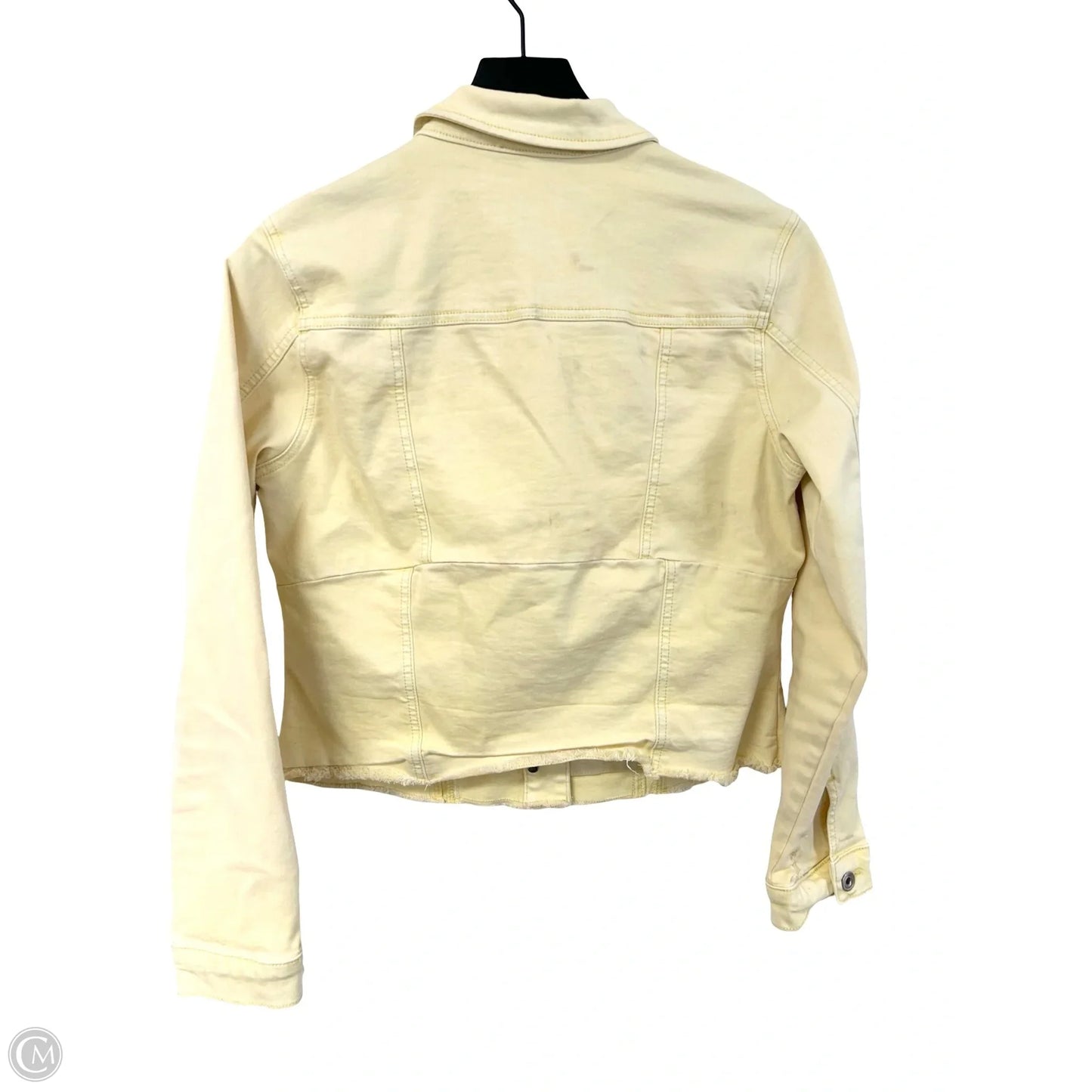 Jacket Denim By Clothes Mentor In Yellow Denim, Size: Sp