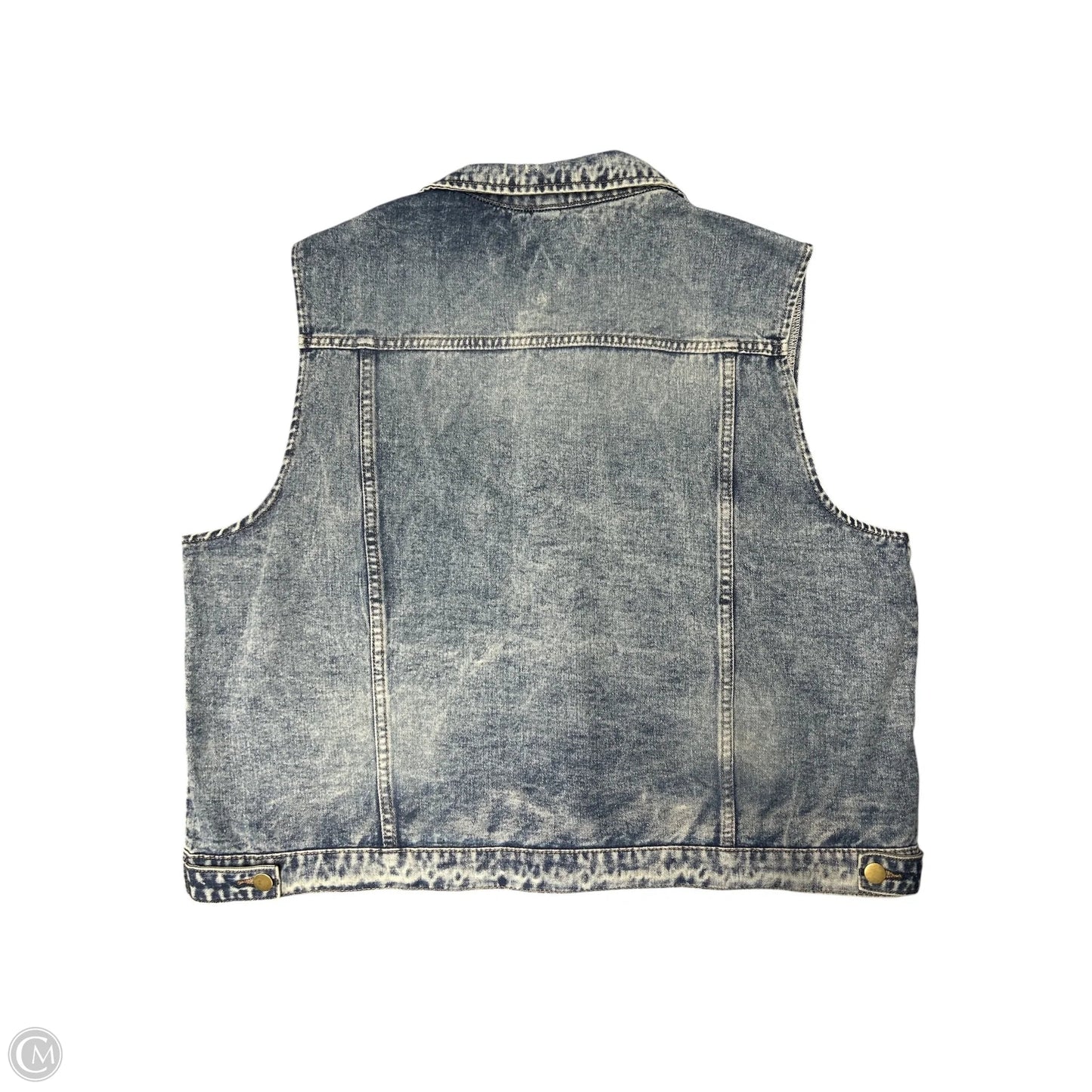 Vest Other By Clothes Mentor In Blue Denim, Size: Xxl