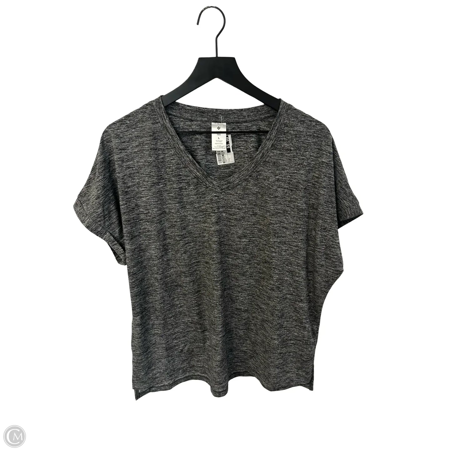 Athletic Top Short Sleeve By Members Mark In Grey, Size: L
