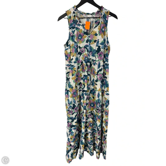 Dress Casual Maxi By Sonoma In Blue & Green, Size: L